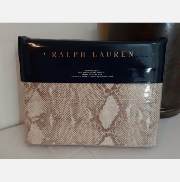 Ralph Lauren Other - RALPH LAUREN SELLEK King Flat Sheet PYTHON Great Sands Collection MSRP$245